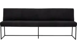 Goossens excellent eetbank tom zwart leer - 8210564-02