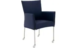 Goossens eetkamerstoel funk blauw leer - 8210585-01