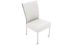 Goossens eetkamerstoel funk wit leer - 8210596-02