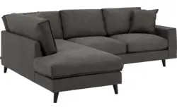 Goossens hoeksalon jonas grijs micro leer - 8210610-01