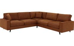 Goossens hoeksalon jonas bruin micro leer - 8210625-02