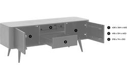 Goossens tv meubel seppe donker bruin eiken - 8204641-01