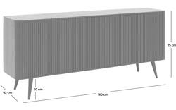 Goossens dressoir seppe wit eiken - 8204746-01