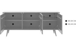 Goossens dressoir seppe wit eiken - 8204746-01