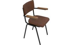 Goossens eetkamerstoel chaplin bruin leer - 8210698-01