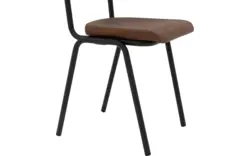 Goossens eetkamerstoel chaplin bruin leer - 8210698-01