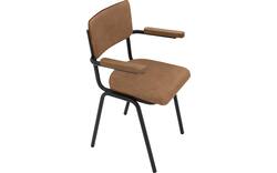 Goossens eetkamerstoel chaplin bruin leer - 8210700-02