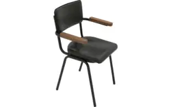 Goossens eetkamerstoel chaplin groen leer - 8210702-01