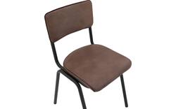 Goossens eetkamerstoel chaplin bruin leer - 8210704-02