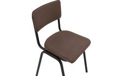 Goossens eetkamerstoel chaplin bruin leer - 8210707-02
