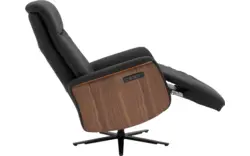 Goossens relaxstoel finesse zwart leer - 8211285-02
