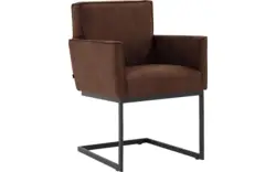 Goossens excellent eetkamerstoel tom bruin micro leer - 8213150-02