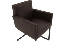 Goossens excellent eetkamerstoel tom bruin micro leer - 8213154-02