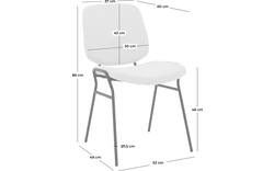 Goossens eetkamerstoel hjalmar grijs stof - 8213336-01