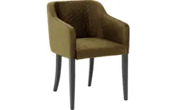 Goossens eetkamerstoel peda groen stof - 8213351-02