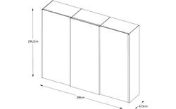 Goossens kledingkast big choice type 01 163 blank hoogwaardig meubelplaat - 8213444-01