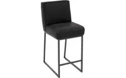 Goossens excellent barkruk tom zwart leer - 8215131-01