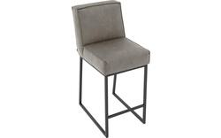 Goossens excellent barkruk tom grijs micro leer - 8215142-01