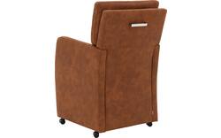 Goossens eetkamerstoel leen bruin microvezel - 8215361-03