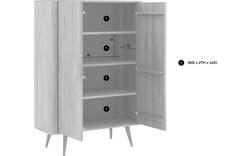 Goossens opbergkast bjarte wit eiken - 8203326-01