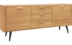 Goossens dressoir bjarte blank eiken - 8215671-01
