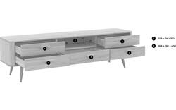 Goossens tv meubel bjarte blank eiken - 8215728-01
