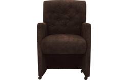 Goossens eetkamerstoel oliver bruin microvezel - 8217941-01
