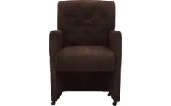 Goossens eetkamerstoel oliver bruin microvezel - 8217941-01