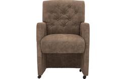 Goossens eetkamerstoel oliver bruin microvezel - 8217950-01