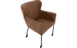 Goossens excellent eetkamerstoel leogang bruin leer - 8218723-01