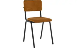Goossens eetkamerstoel chaplin geel stof - 8219152-02