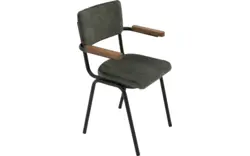 Goossens eetkamerstoel chaplin groen stof - 8219157-01