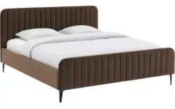 Goossens bedframe attent bruin stof - 8219242-02