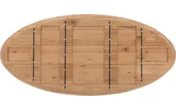 Goossens excellent eettafel gs 1302 blank eiken - 8219483-02-A