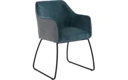 stof velours blauw