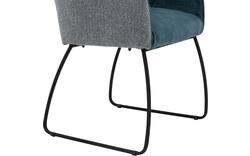 Goossens eetkamerstoel lisbet blauw stof - 8219495-01