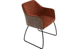 Goossens eetkamerstoel lisbet bruin stof - 8219497-01