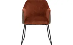 Goossens eetkamerstoel lisbet bruin stof - 8219497-01