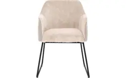 Goossens eetkamerstoel lisbet beige stof - 8219499-01
