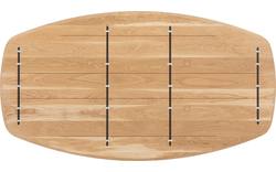 Goossens excellent eettafel uniek blank eiken - 8221115-03