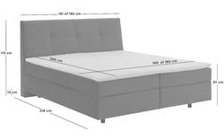 Goossens basic boxspring compleet gusta groen stof - 8221903-01