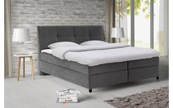 Goossens basic boxspring compleet gusta grijs stof - 8221907-01