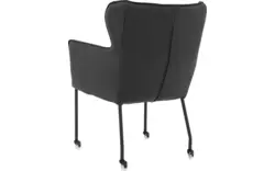 Goossens excellent eetkamerstoel leogang zwart leer - 8222214-01