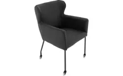 Goossens excellent eetkamerstoel leogang zwart leer - 8222214-01