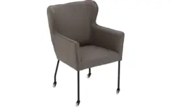 Goossens excellent eetkamerstoel leogang grijs leer - 8222221-01