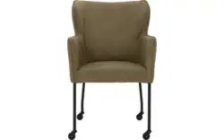 Goossens excellent eetkamerstoel leogang groen leer - 8222226-01