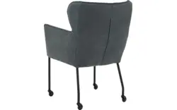 Goossens excellent eetkamerstoel leogang blauw leer - 8222231-01