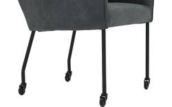 Goossens excellent eetkamerstoel leogang blauw leer - 8222231-01