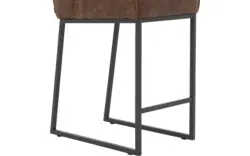 Goossens excellent barkruk tom bruin leer - 8222560-02