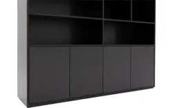 Goossens basic buffetkast madrid zwart melamine - 8222630-01
